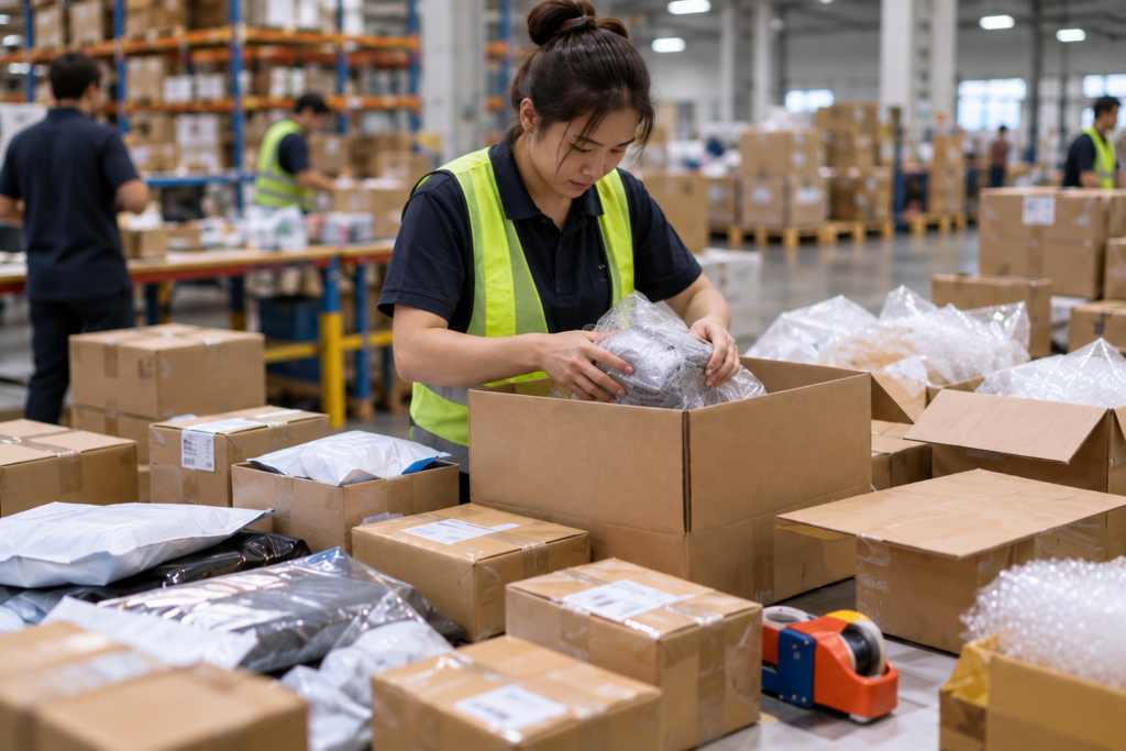 China warehouse consolidating and repacking supplier orders