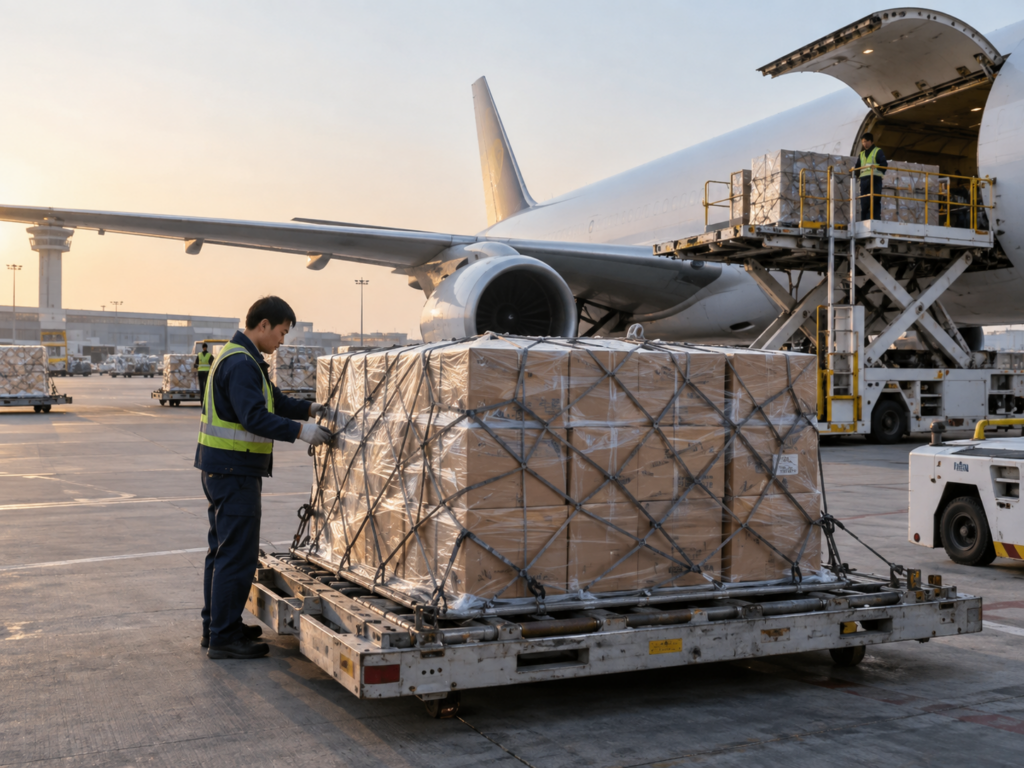 Consolidated 1688 orders prepared for international air shipping from China