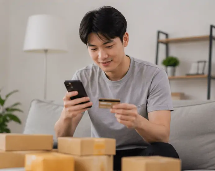 Individual buyer purchasing products from China