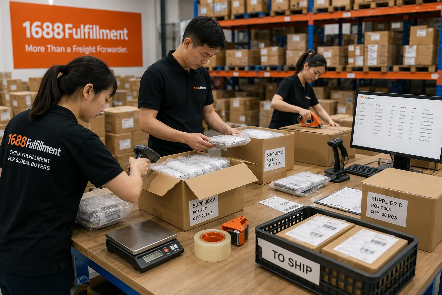 1688Fulfillment warehouse inspection consolidation and shipping support