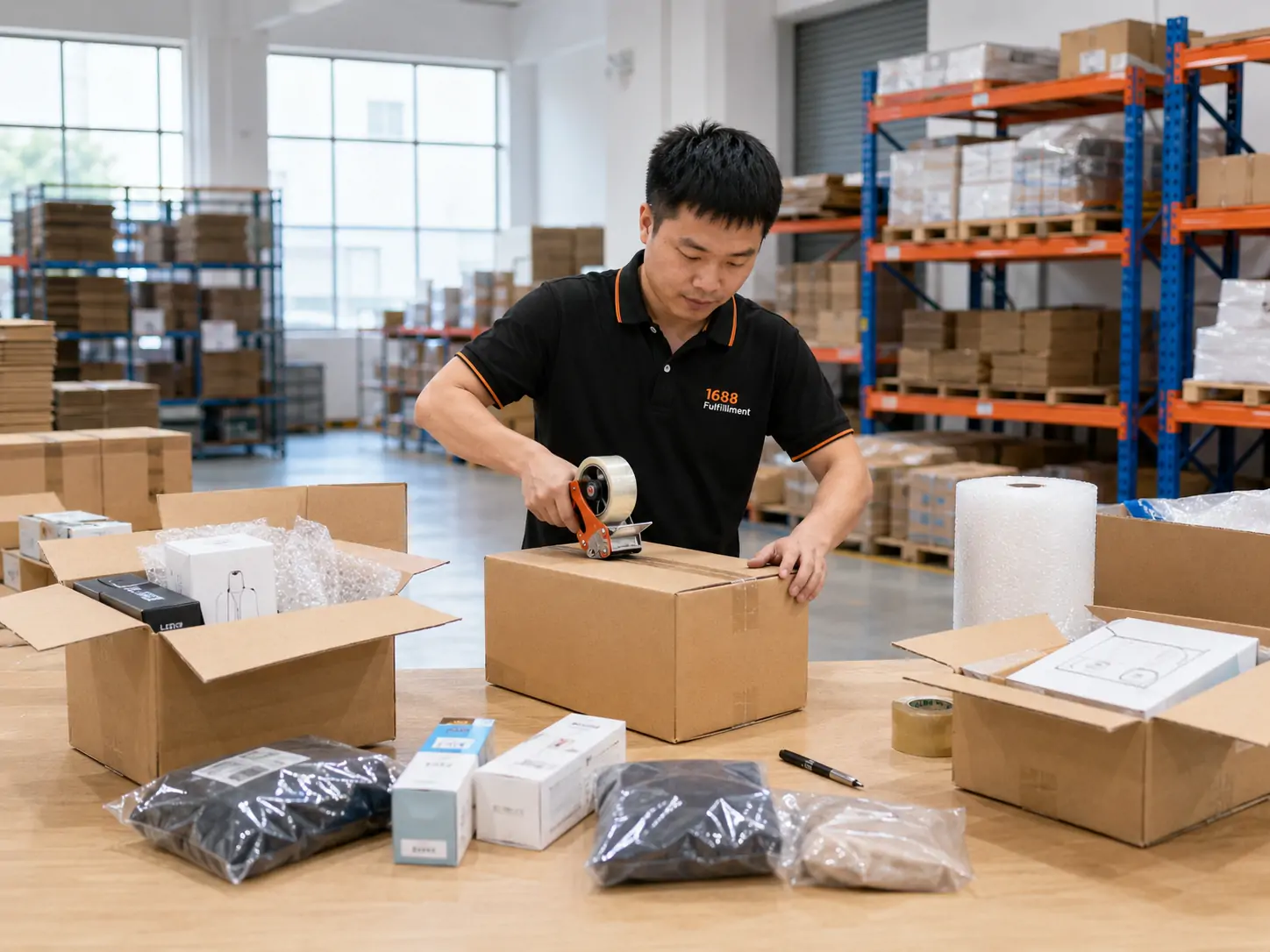 Parcel consolidation and repacking service in China